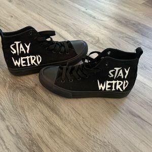 Hot Topic Stay Weird High Tops size 8